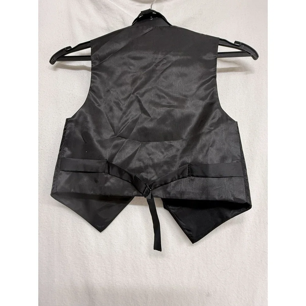 Toddler Boys Q Brand Formal Vest And Tie Size 2 Black Paisley